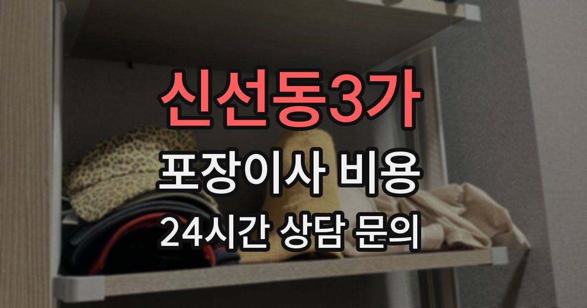 신선동3가 포장이사 비용