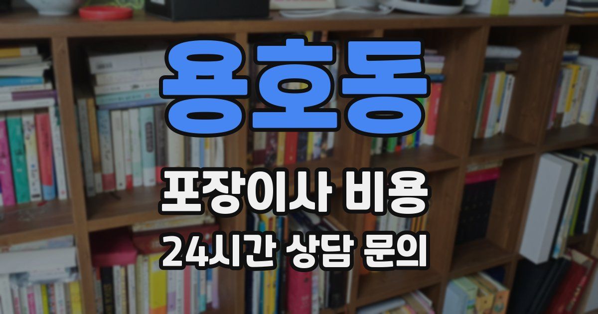 용호동 포장이사 비용
