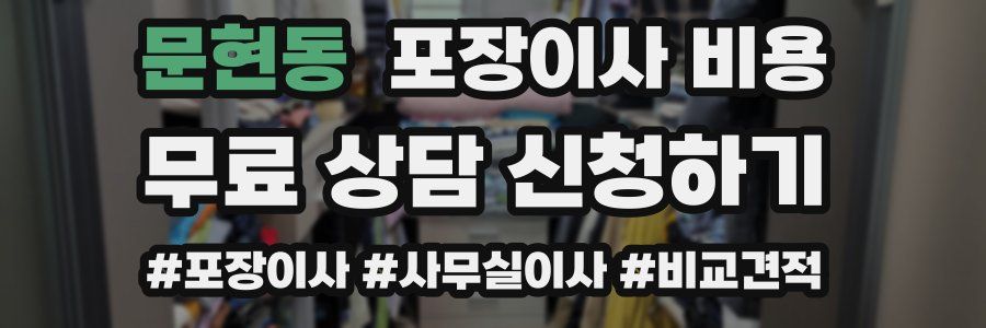 문현동 포장이사 비용