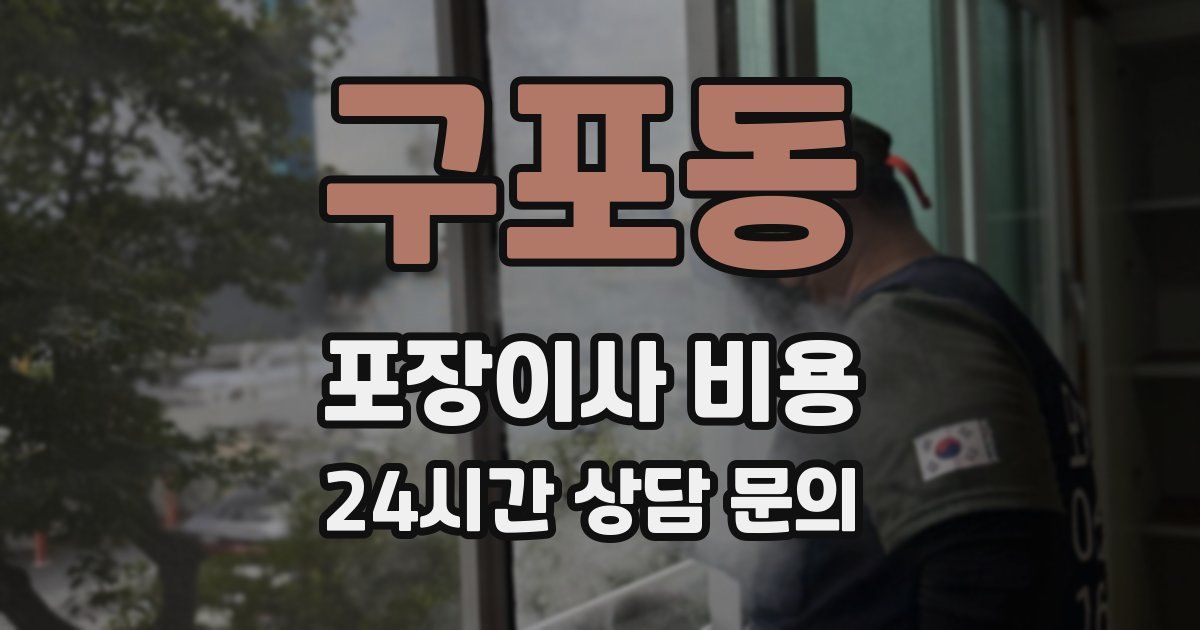 구포동 포장이사 비용