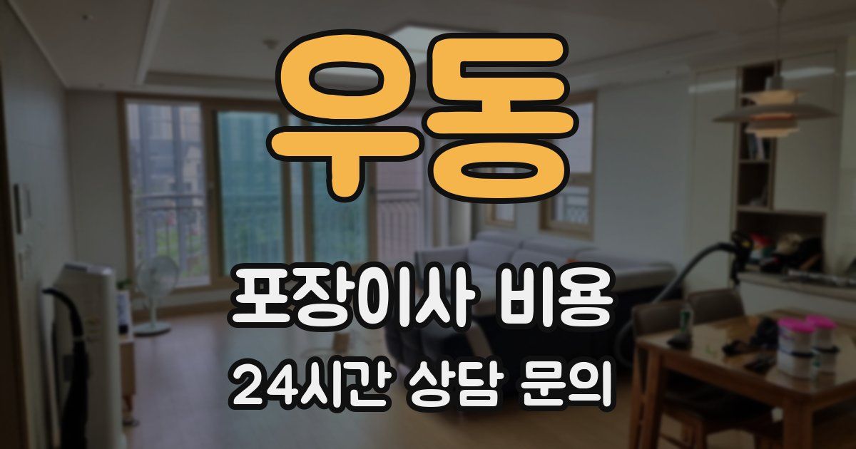 우동 포장이사 비용