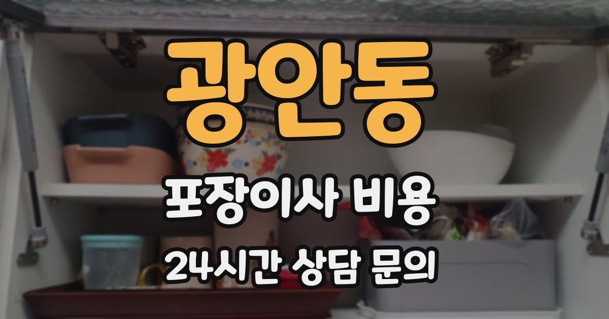 광안동 포장이사 비용