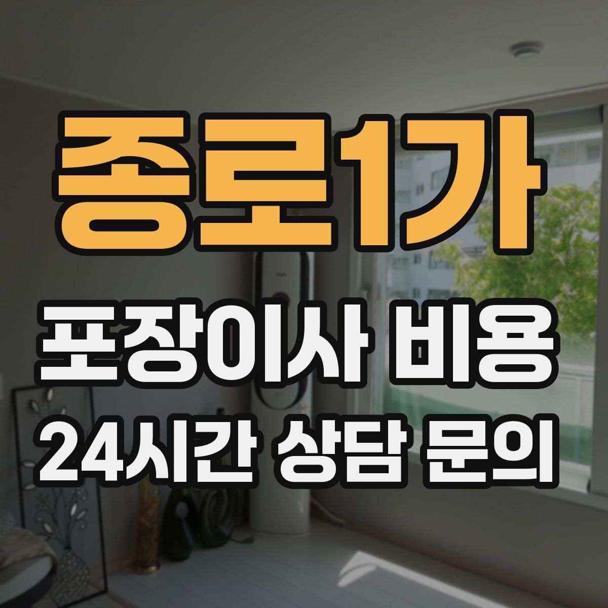 종로1가 포장이사 비용