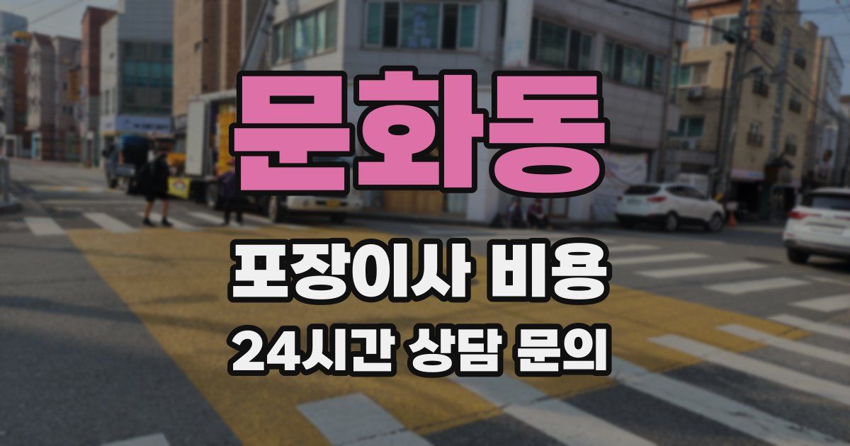 문화동 포장이사 비용