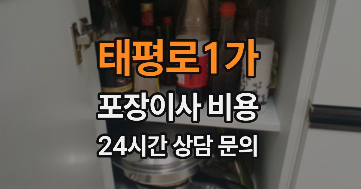 태평로1가 포장이사 비용