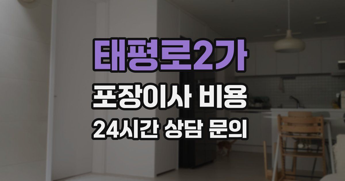 태평로2가 포장이사 비용