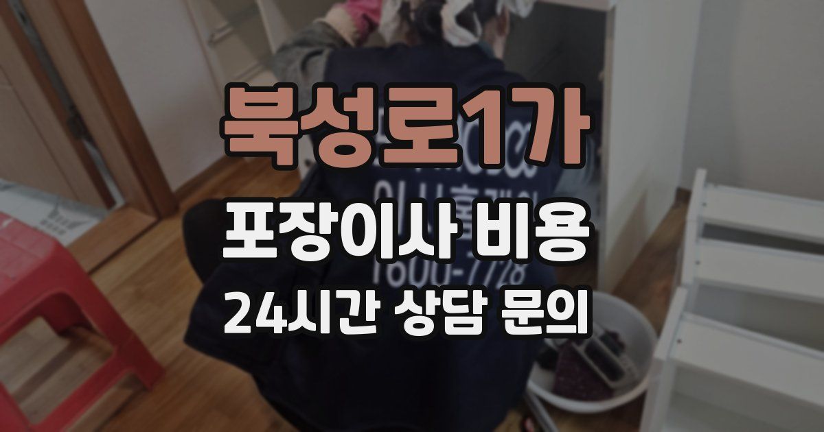 북성로1가 포장이사 비용