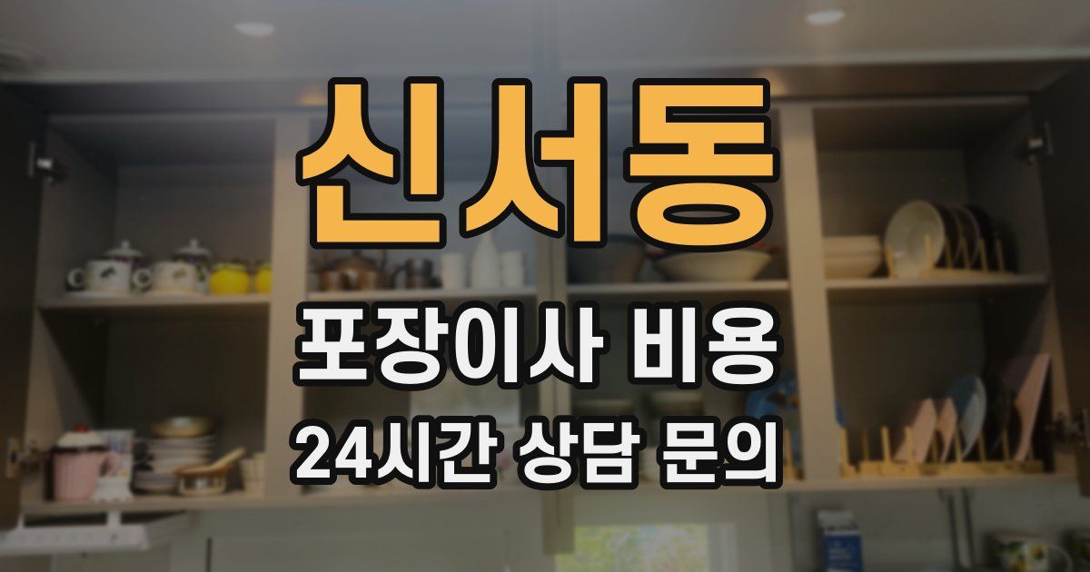 신서동 포장이사 비용