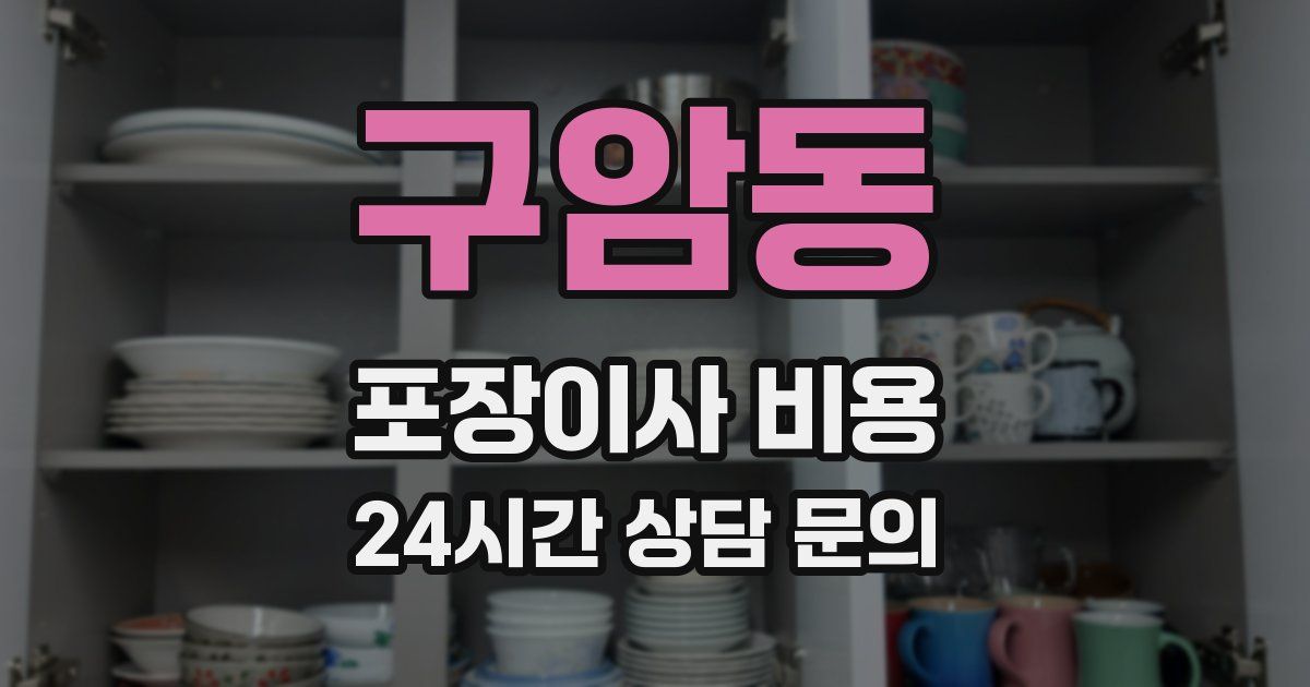구암동 포장이사 비용