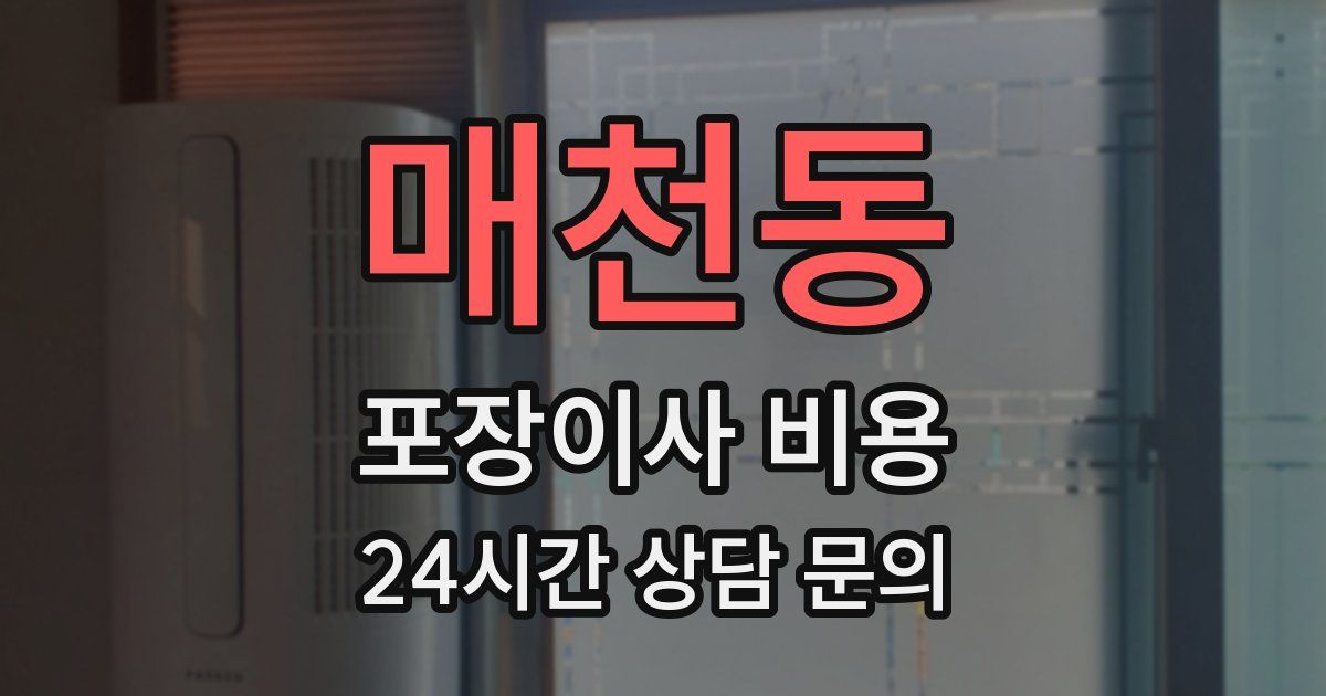 매천동 포장이사 비용