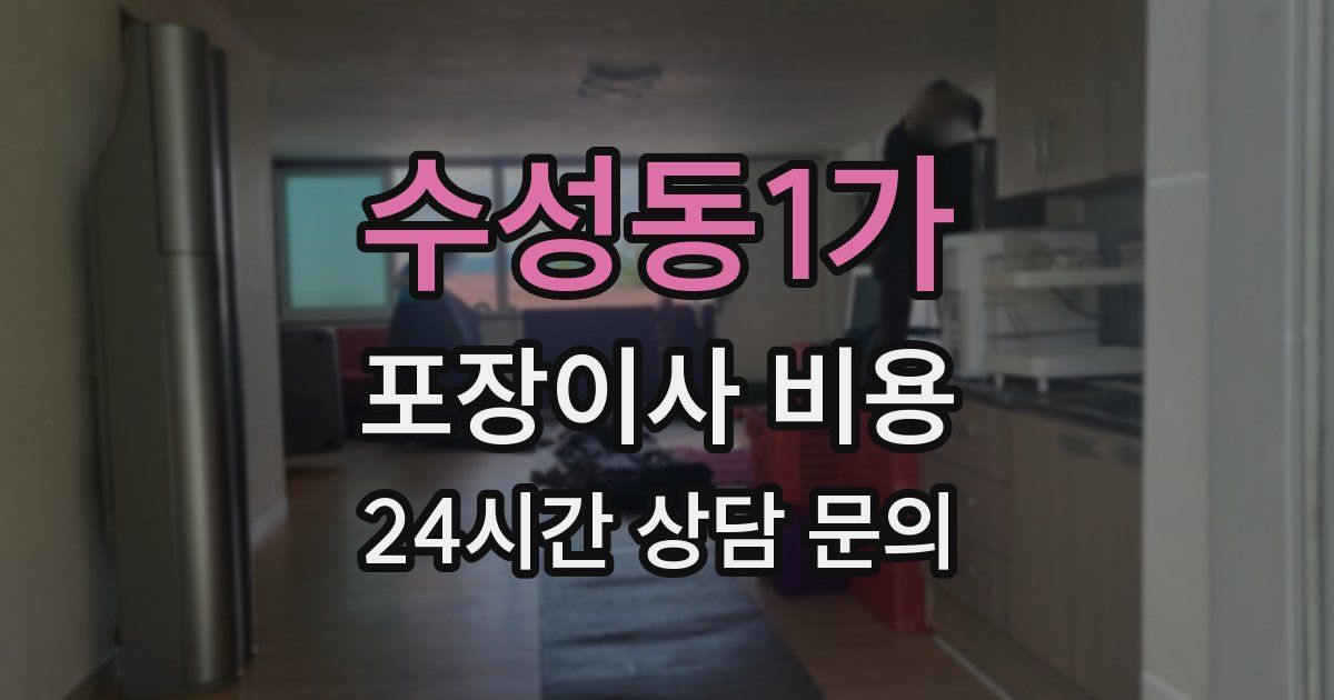 수성동1가 포장이사 비용