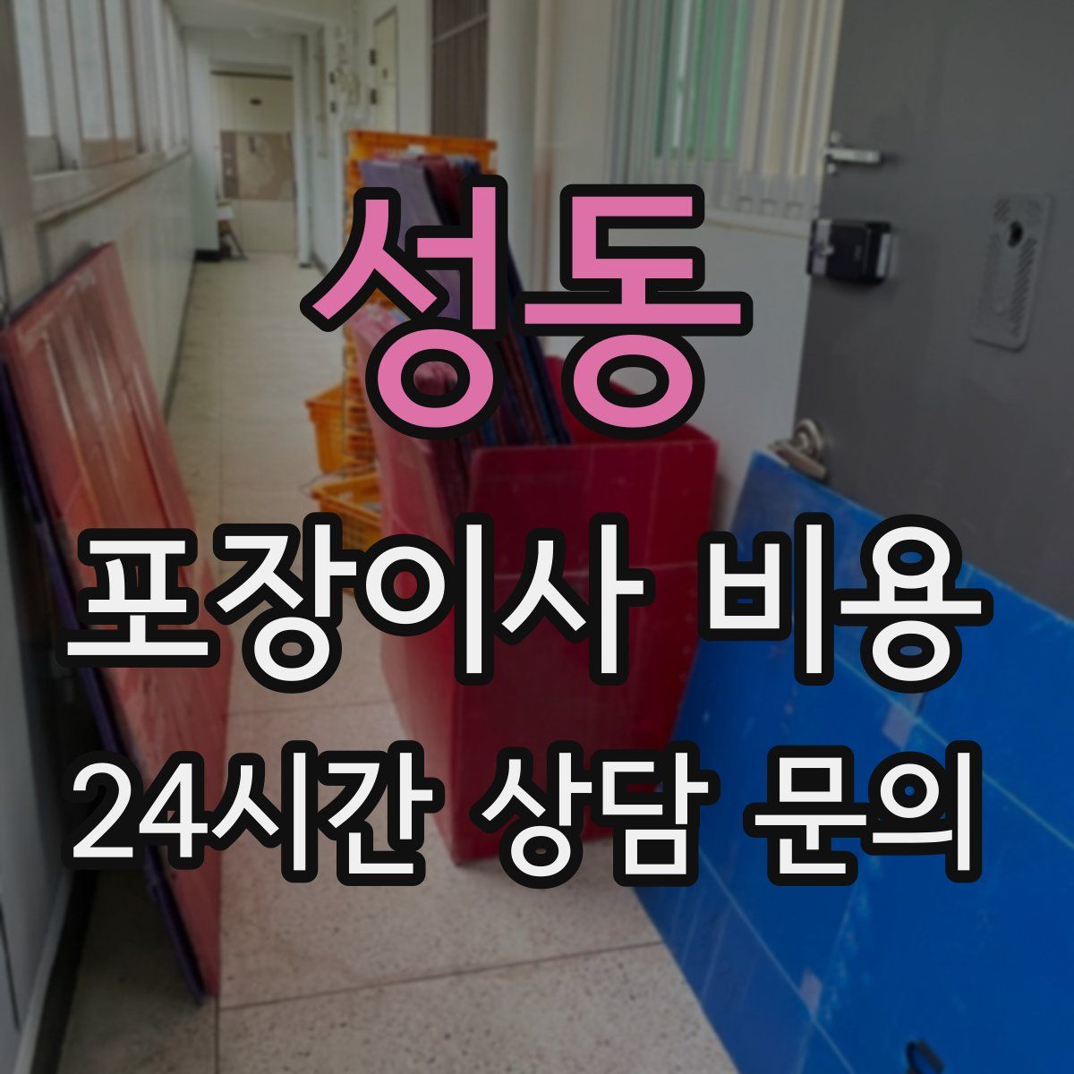 성동 포장이사 비용