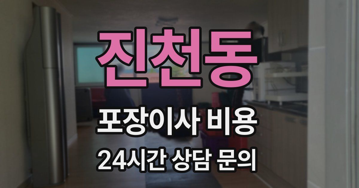 진천동 포장이사 비용
