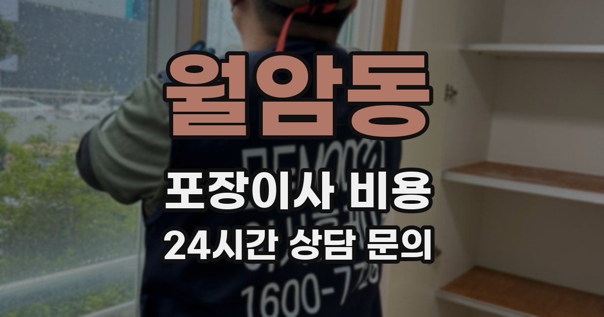 월암동 포장이사 비용