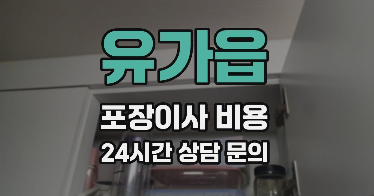 유가읍 포장이사 비용