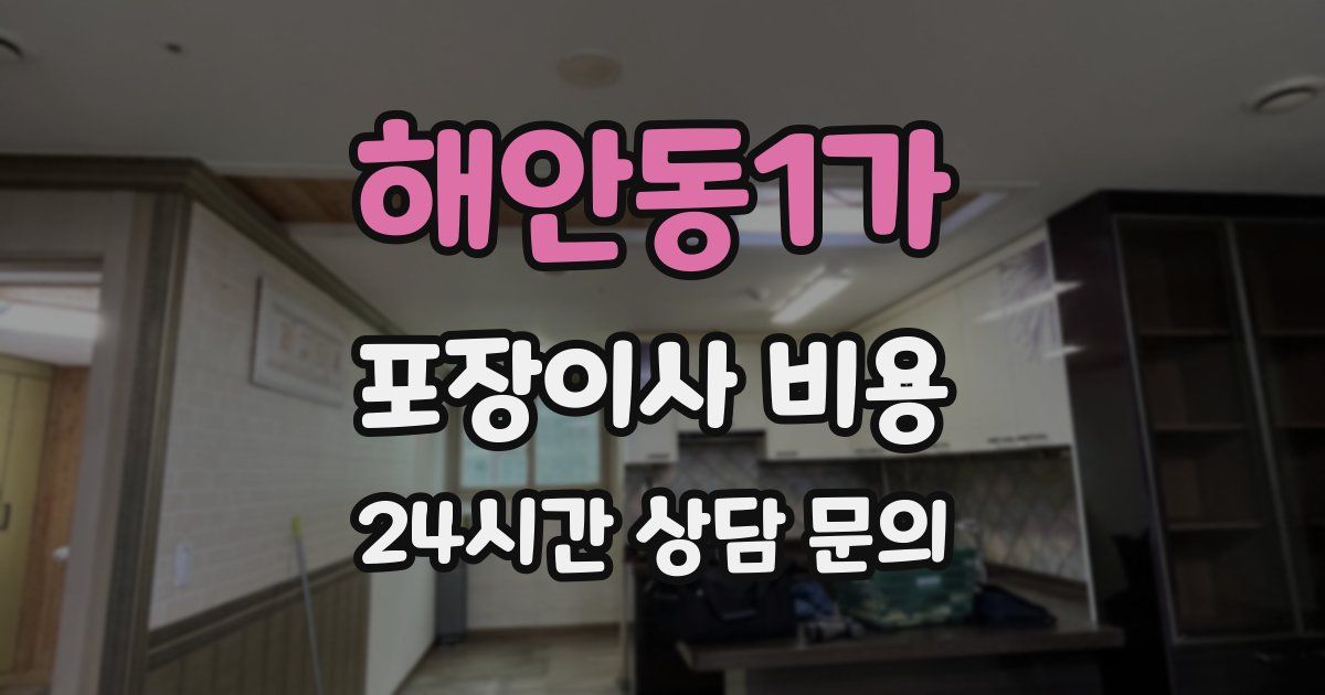 해안동1가 포장이사 비용