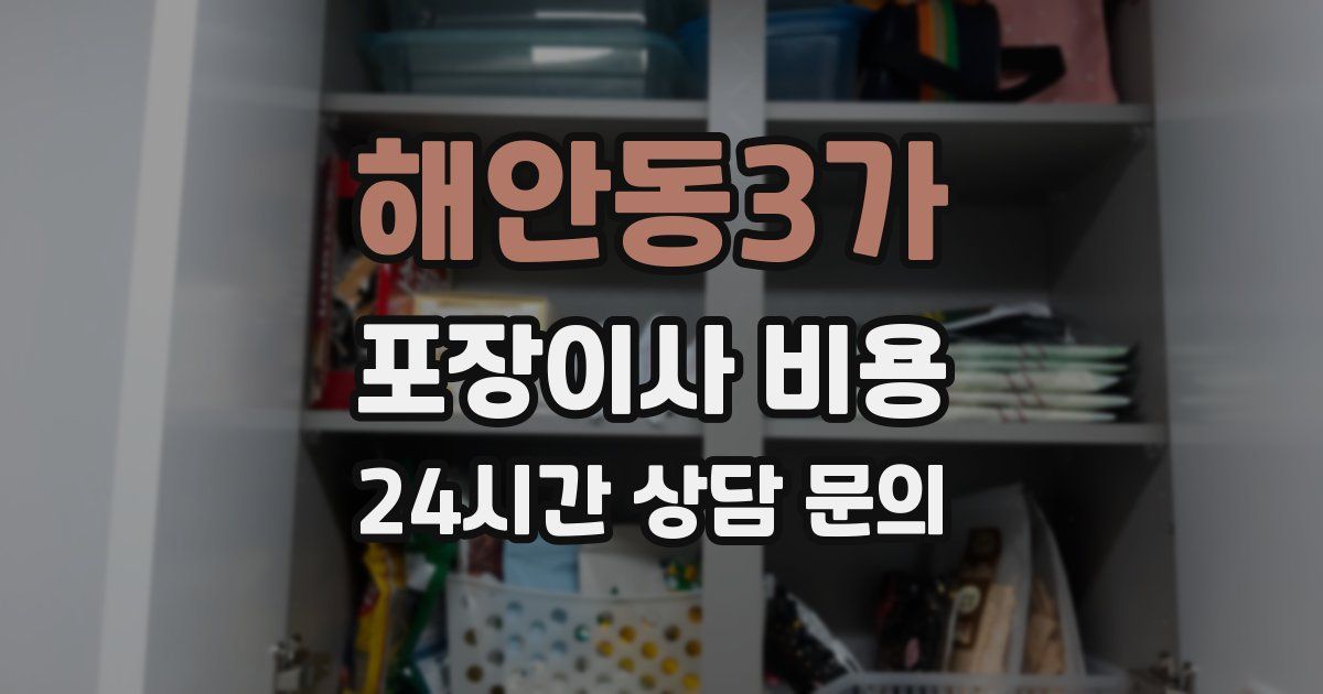 해안동3가 포장이사 비용