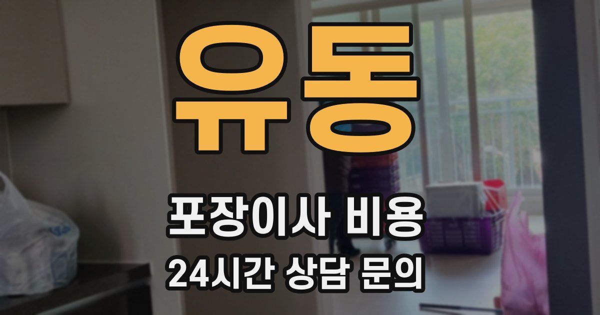 유동 포장이사 비용