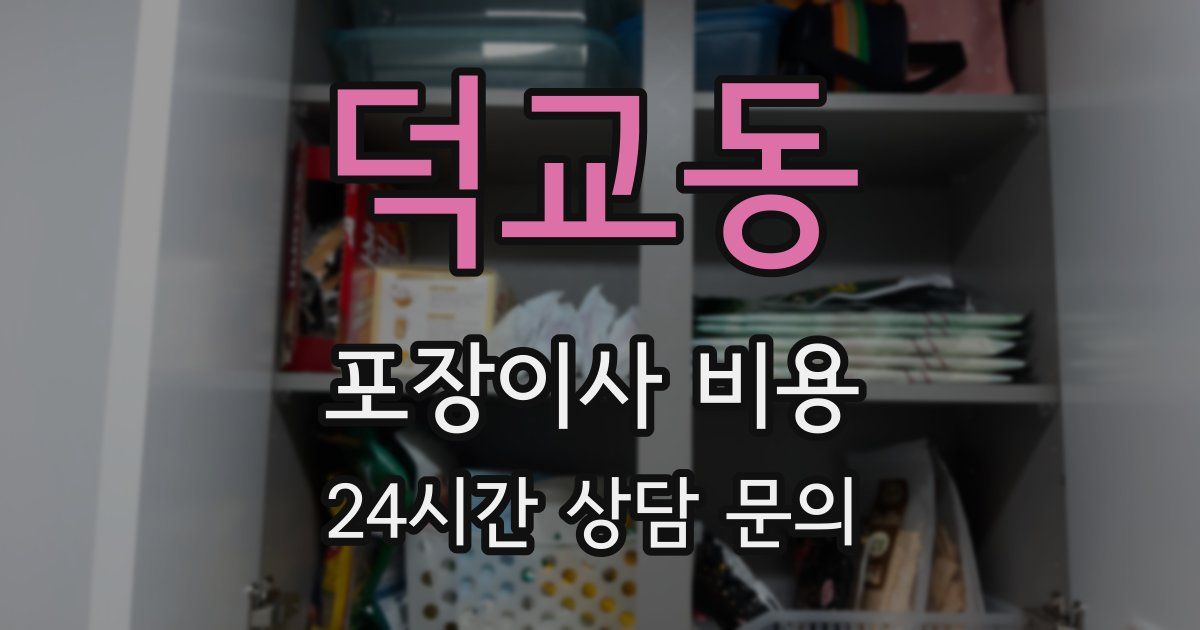 덕교동 포장이사 비용