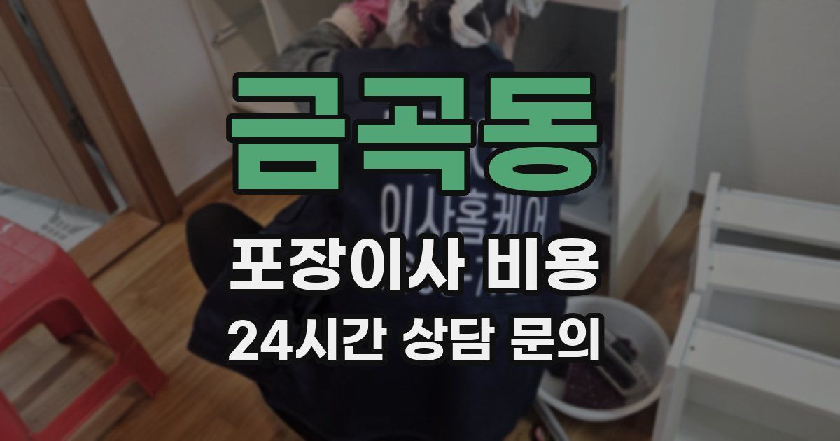 금곡동 포장이사 비용