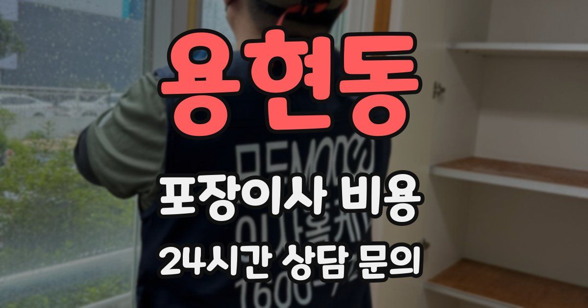 용현동 포장이사 비용