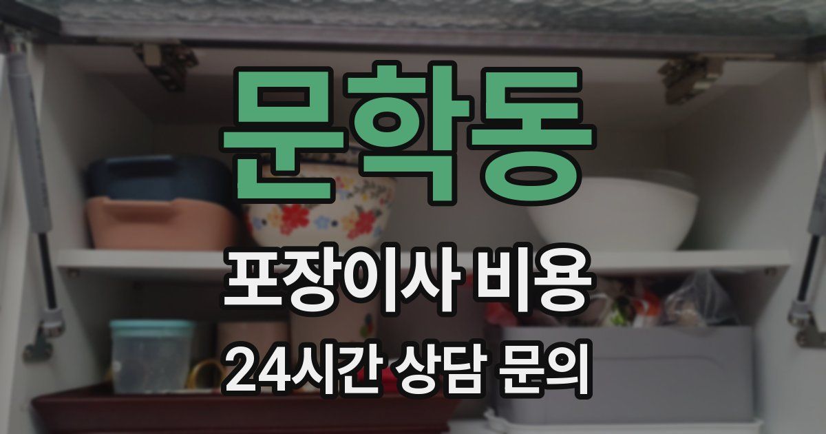 문학동 포장이사 비용
