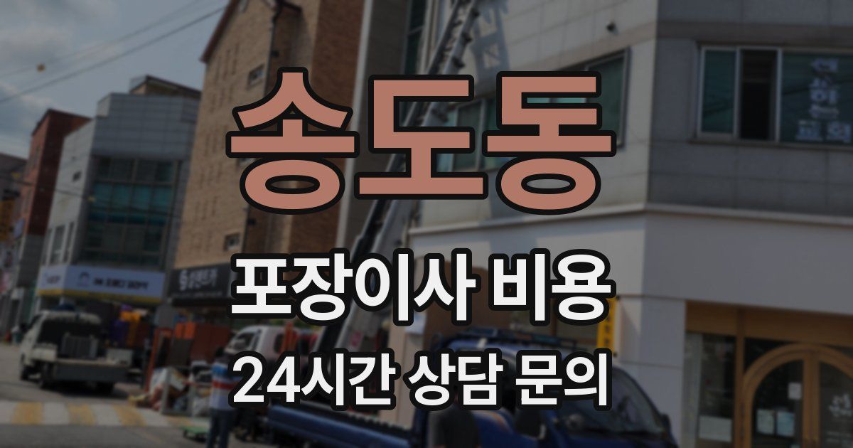 송도동 포장이사 비용