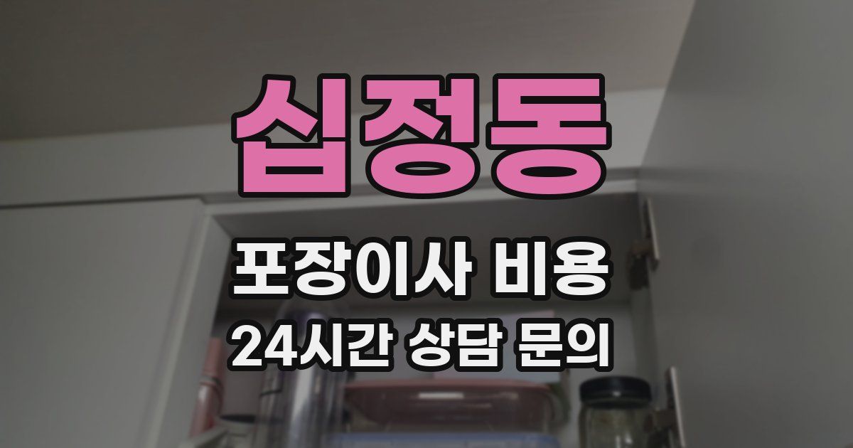 십정동 포장이사 비용