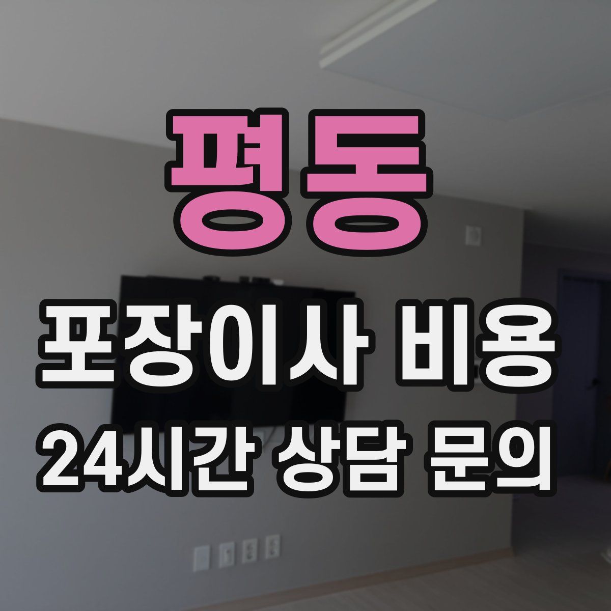 평동 포장이사 비용