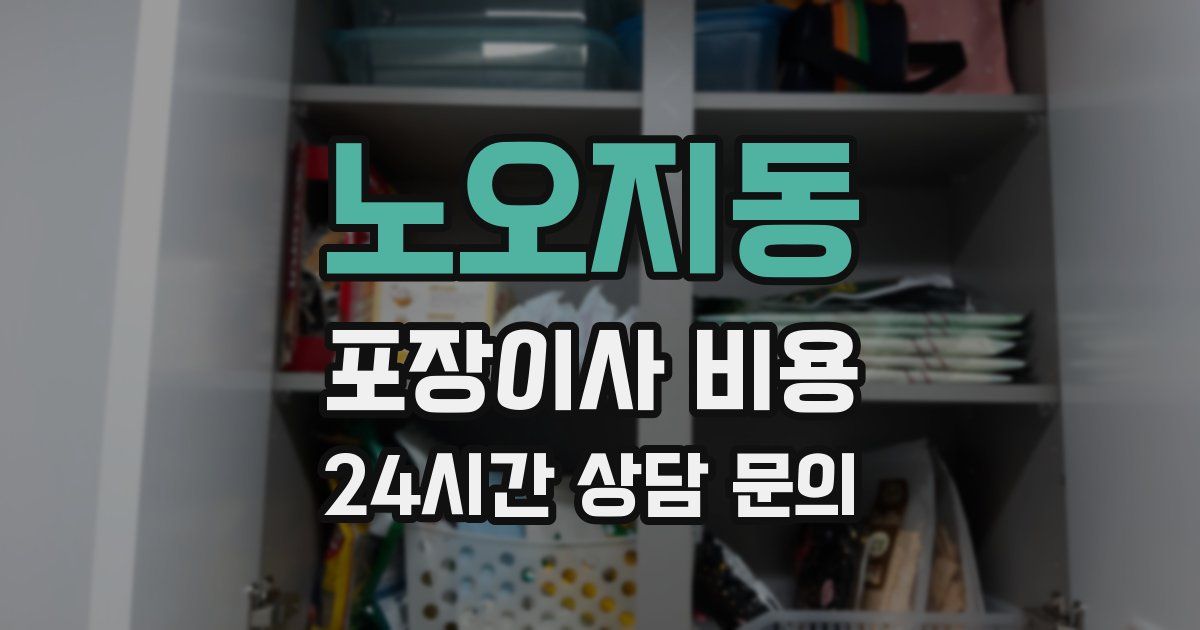 노오지동 포장이사 비용