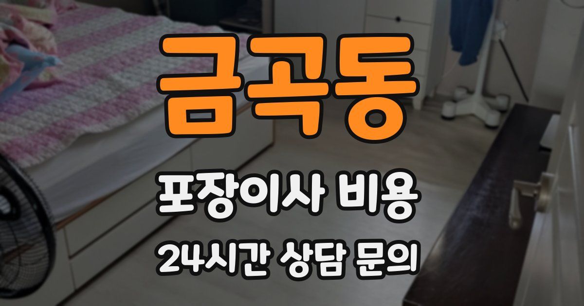 금곡동 포장이사 비용