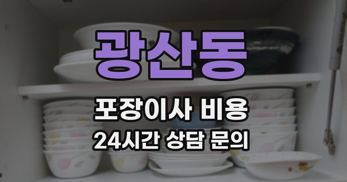광산동 포장이사 비용