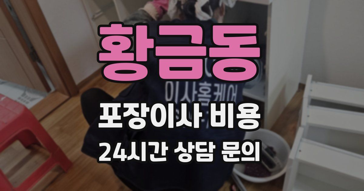 황금동 포장이사 비용