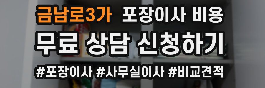 금남로3가 포장이사 비용