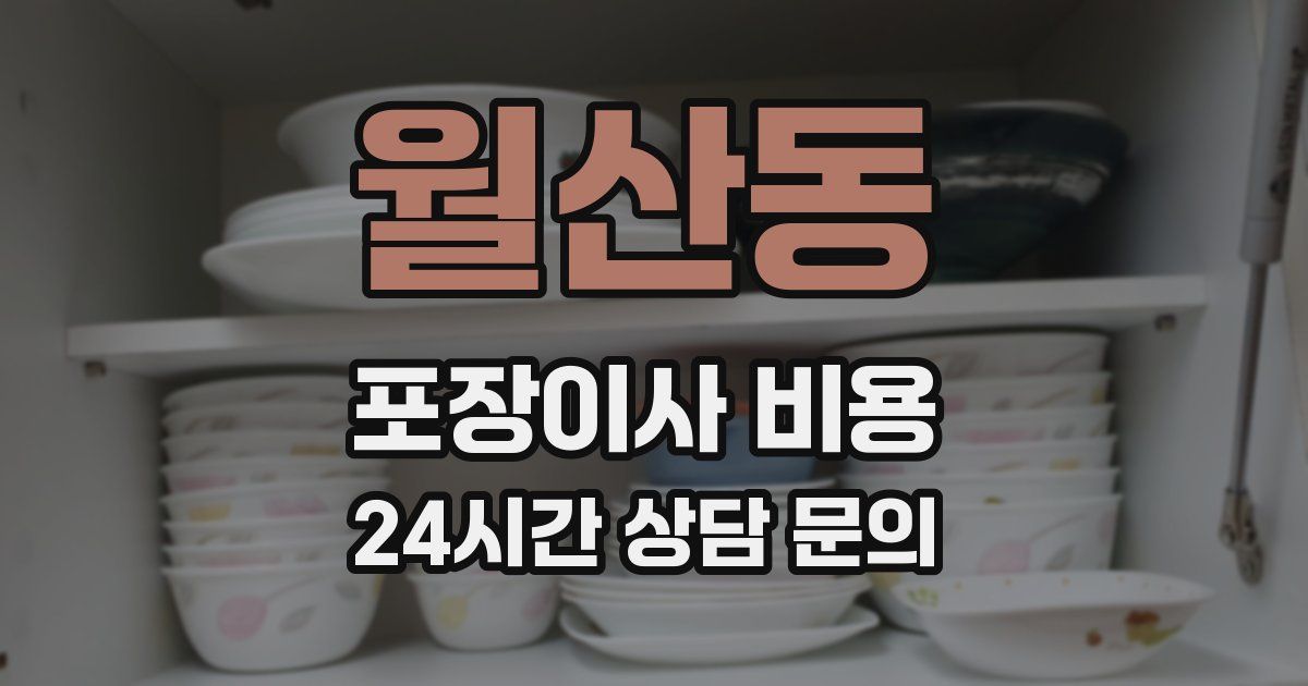 월산동 포장이사 비용