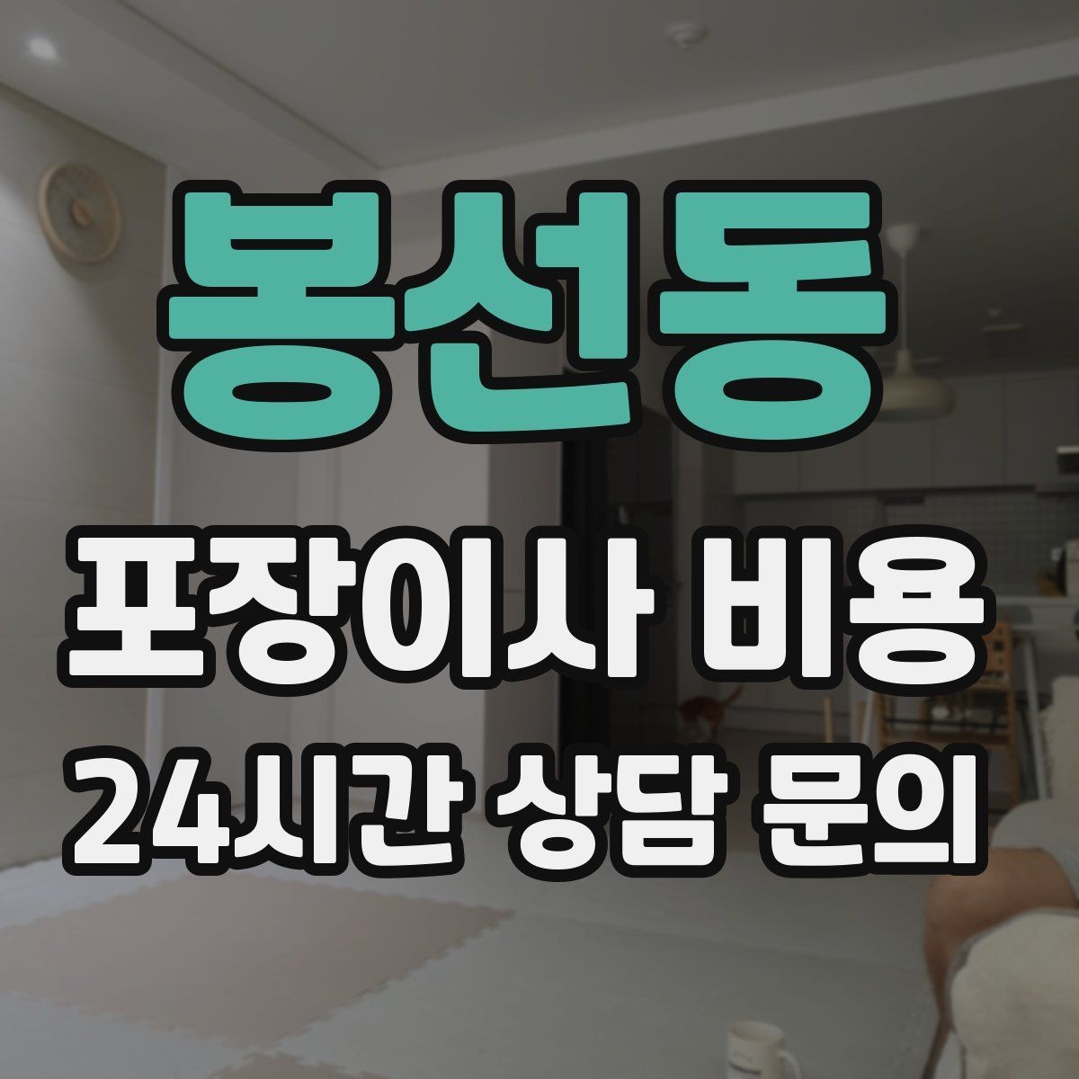 봉선동 포장이사 비용 사진견적만으로 부족한 경우