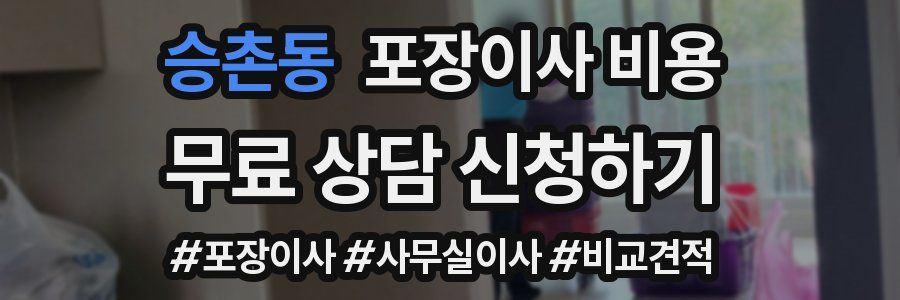 승촌동 포장이사 비용