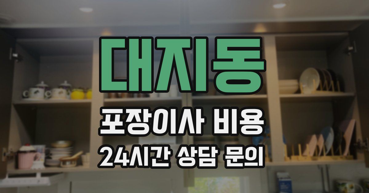 대지동 포장이사 비용