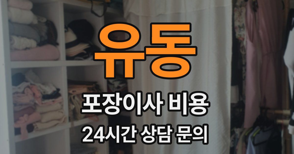 유동 포장이사 비용