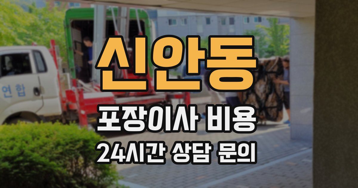 신안동 포장이사 비용
