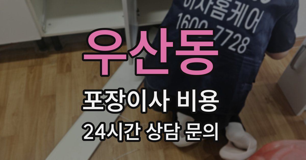 우산동 포장이사 비용