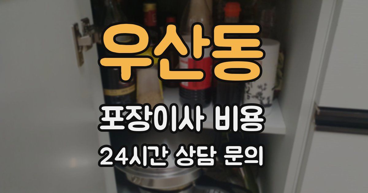 우산동 포장이사 비용