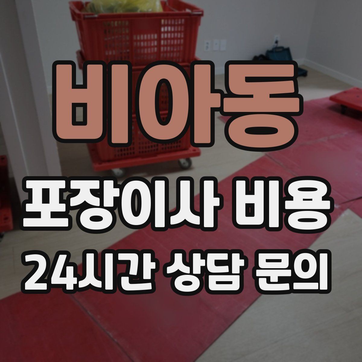 비아동 포장이사 비용 작업 속도와 품질이 비용과 연결되는 이유