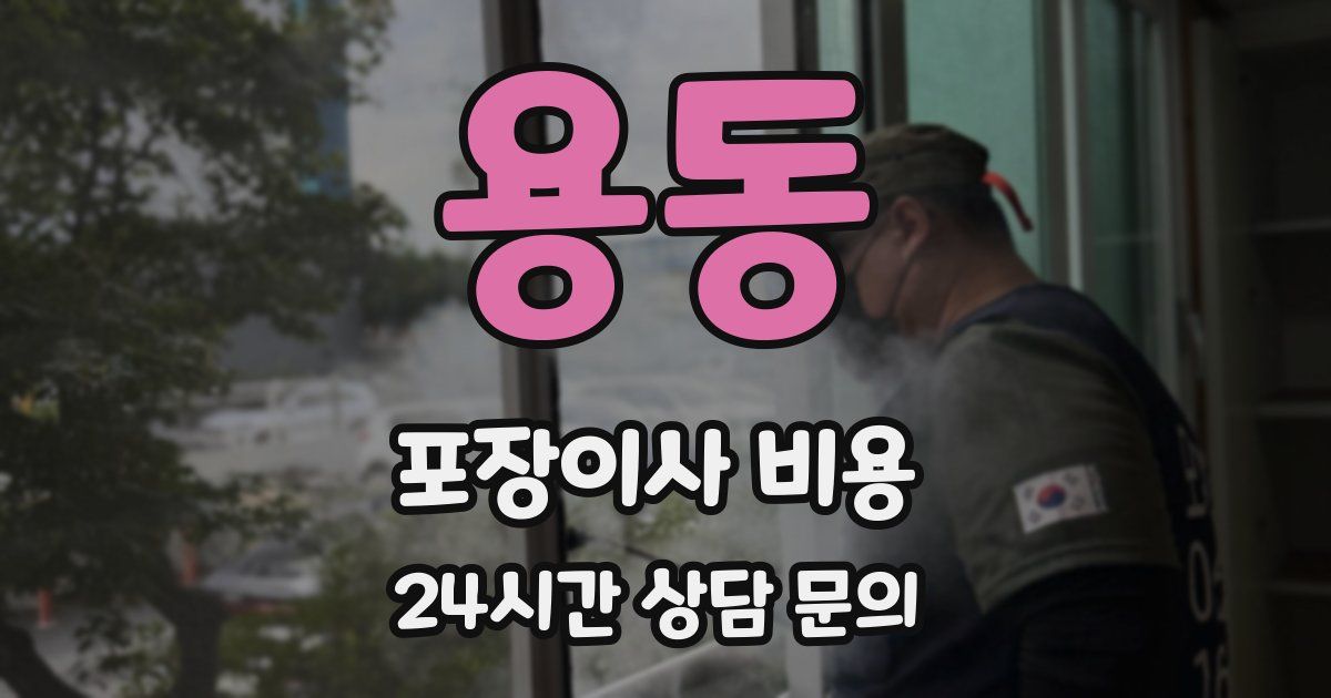 용동 포장이사 비용