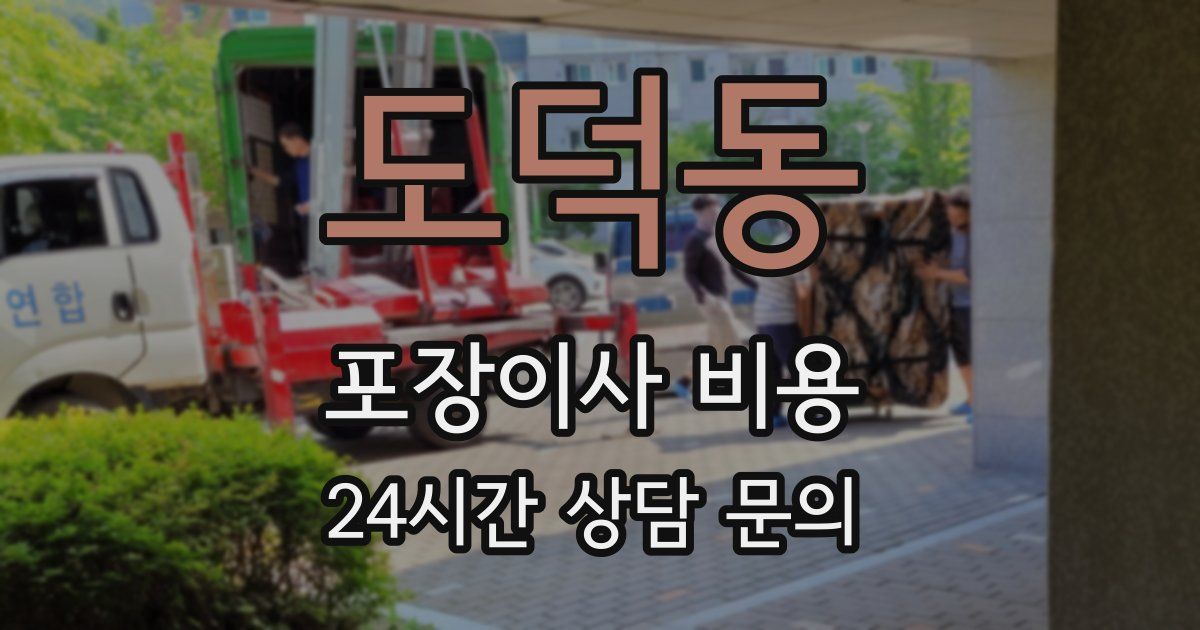 도덕동 포장이사 비용