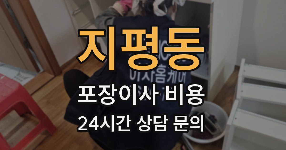 지평동 포장이사 비용