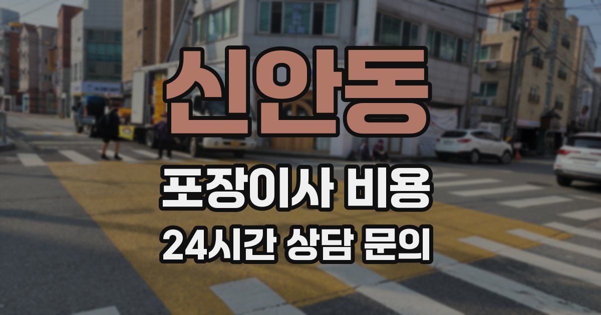 신안동 포장이사 비용