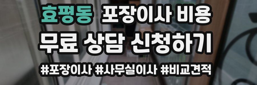 효평동 포장이사 비용