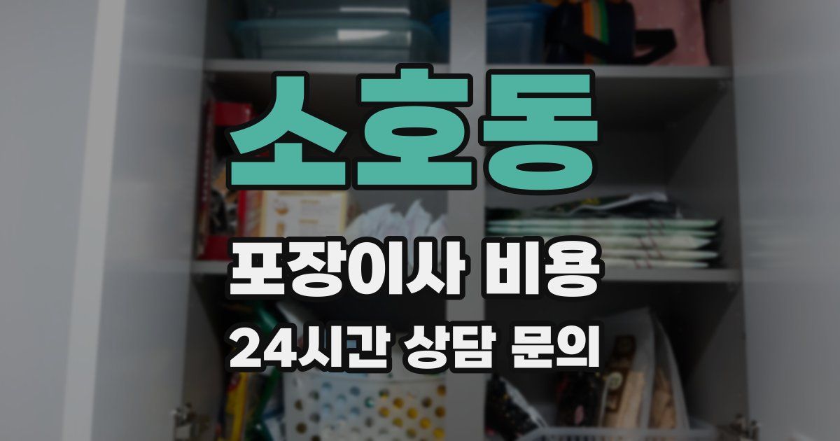 소호동 포장이사 비용