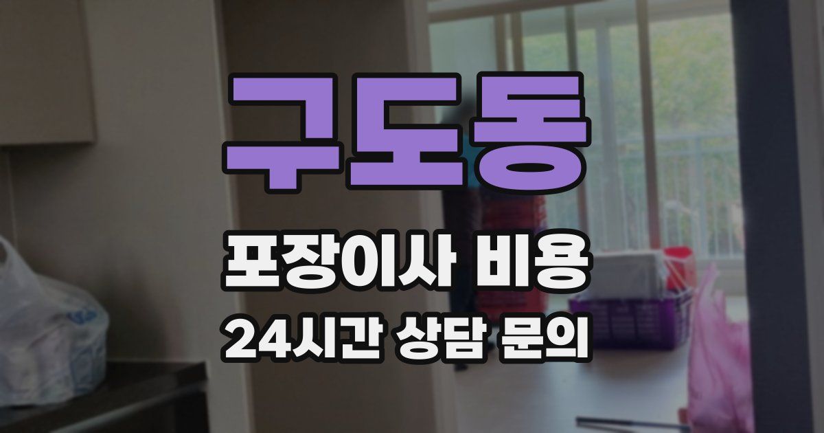 구도동 포장이사 비용